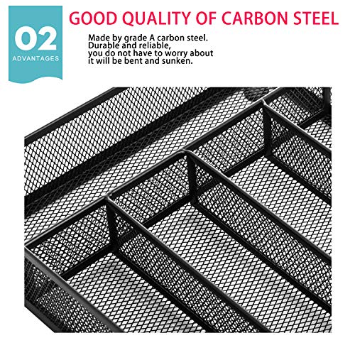 JANE EYRE Utensil Drawer Organizer, Cutlery Tray Silverware Flatware