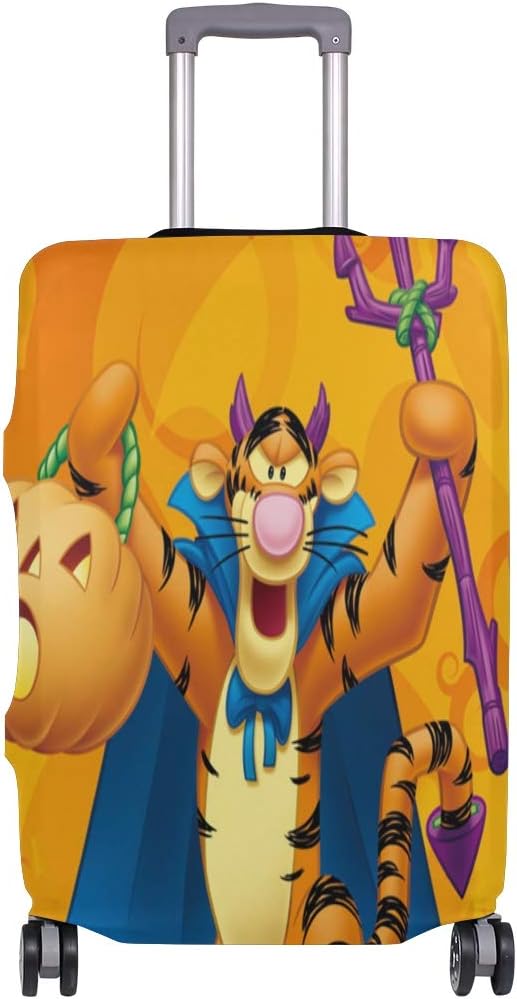 Halloween Winnie The Pooh Tigger suitcase cover elastic suitcase cover zipper luggage case removable cleaning suitable for 22"-24" trunk cover
