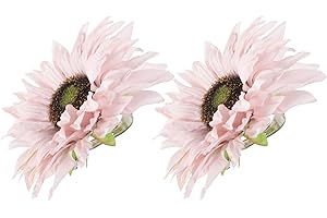 FUTUREORYY 2pcs Sunflower Flower Curtain Tiebacks Drapery Holdback Clips for Living Room Purple Gray Clips