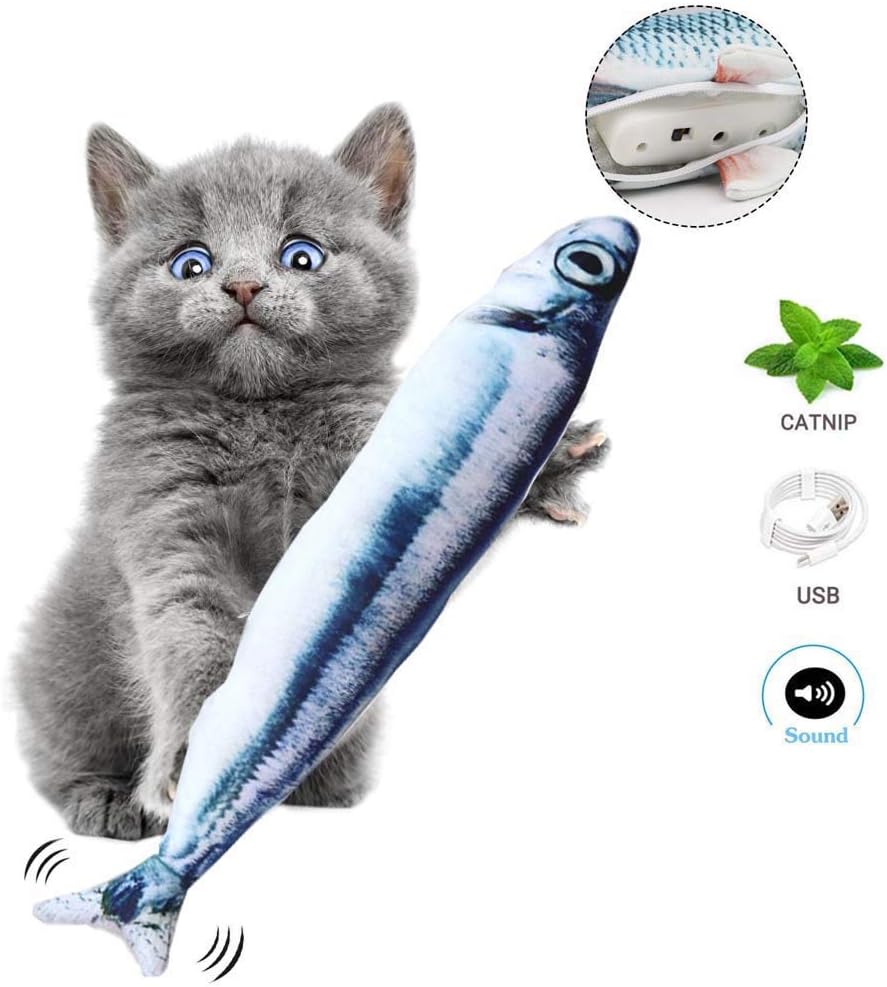 Smity 106 Electric Moving Fish Cat Toys Plush Wagging