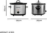 Daewoo 3.5L Slow Cooker Compact Electric Cooker with Removable Ceramic Bowl view 6