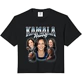 Kamala Harris Bootleg-Style Rap Comfort Colors Crop Top