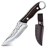 10MOONS Fixed Blade Knives with Sheath, 8.5-inch