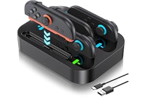 Gagaking 4 in 1 Controller Charging Dock for Nintendo Switch 2 Joy Con, 2.5H Fast Charging Joy Con Charger Station with LED Indicator,Organized Storage Stand for Switch 2 Accessories