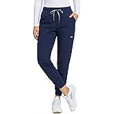 TINYLEMON Scrub Pants for Women - Slim Fit Soft Four Way Stretch Anti-Wrinkle Yoga Waistband Women Joggers 8 Pockets