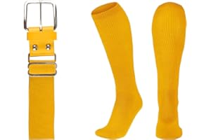 League Outfitters Baseball Belt and Socks Combo Adjustable Baseball/Softball Belt for Youth, Boys, Girls, and Adult