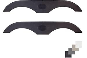Alpha Systems Pair of RecPro Tandem Trailer Fender Skirt in Black for RVs, Campers and Trailers | Made in USA