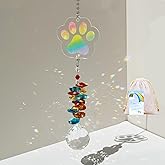 HOOHONOR Pet Memorial Suncatcher – Dog Remembrance Gifts, Pet Loss Sympathy Gift, Thoughtful Dogs and Cats Remembrance, Rainbow Bridge Bereavement Gift for Dogs and Cats
