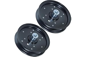 NICHEFLAG 2 Pack 604231 Idler Pulley Replaces 604231 Flat Idler Pulley for Hustler 48" Raptor 933614, 933846US, 938423EX, 52" Raptor 938597, 937854, 937813, 937763, 60" Raptor SD 939207, 939181 Decks