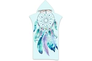 LOMTRATS Quick Dry Surf Poncho Changing Towel Robe Hoodie for Adults Men Women,Microfiber Swimming Beach Surfing Diving Home Hot Springs Bathing Parka