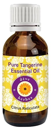 Deve Herbes Pure Tangerine Essential Oil (Citrus Reticulata)100% Natural Therapeutic Grade Steam Distilled for Personal Care, 100 ml