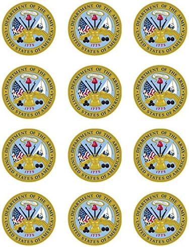US Army Edible Cupcake Toppers - Set of 12