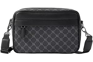 HJKIOPC Men's Small Shoulder Bag,Multi Pocket Cross Body Bag,Messenger Bag,Durable Wear-resistant and Waterproof for Work and Travel.