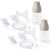 Spectra Baby Premium Breast Pump Accessory Kit with Bottles, 24mm, 2 Pack | Replacement Kit with Breast Shield, Bottle, Disk, Cap, Backflow Protector, Duckbill Valve, Nipple &amp; Tubing