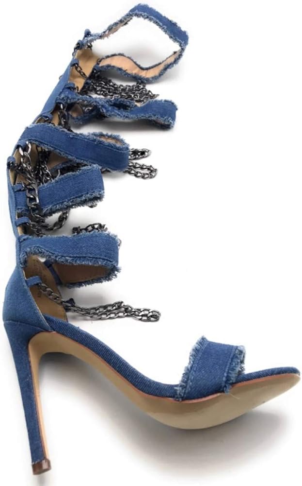 denim stiletto heels