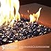 Golden Flame 1/2-Inch Fire Glass | Natural Gas or Propane | Fire Pit, Table, and Fireplace | Indoor or Outdoor | Brilliant Jewel-Like Color | Ocean Deep Reflective (10lbs)