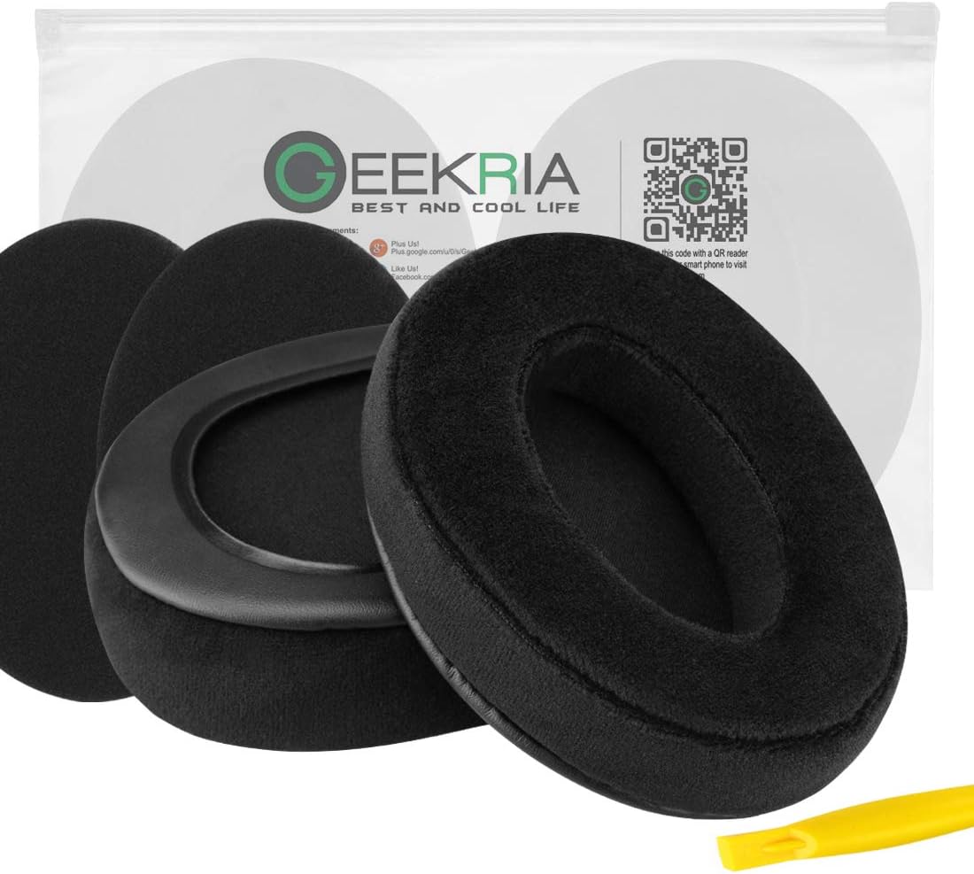 Geekria Comfort Velour Replacement Ear Pads Compatible with Sony, SteelSeries Arctis, Turtle Beach, Skullcandy