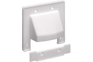 Arlington Industries CER2 DOUBLE GANG SCOOP PLATE WHITE WITH REMOVABLE SECTION