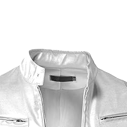SWJGLITTR Men Slim Fit Motorcyle Leather Jacket