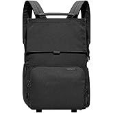 BREVITE - The Runner - Compact Camera Backpacks for Photographers - A Minimalist & Travel-friendly Photography Backpack Compatible With Both Laptop & DSLR Accessories 18L (Triple Black)