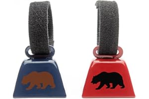 Bevin Bells Bear & Wildlife Warning Bells w/Straps (2-Pack) / Made from Metallic Copper/Wedding Bells/Sports Cheering/Hiking 