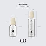 BIBS Baby Glass Bottle Anti Colic 225 ml with Round Natural Rubber Teat view 3
