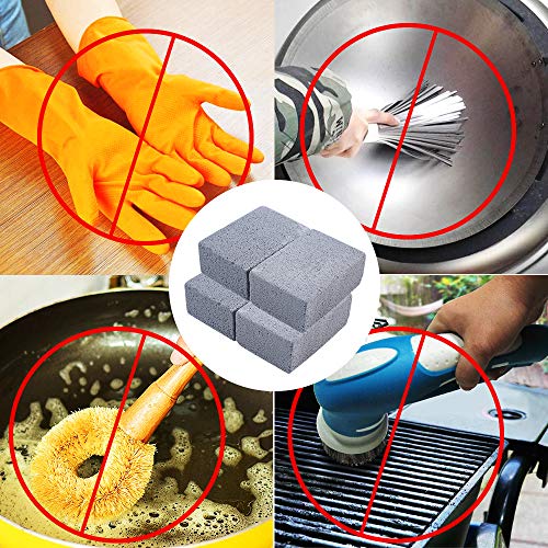 Ecological Grill Cleaning Brick 4 Pack Pumice Stone Cleaning Clean Brick for Cleaning BBQ Grills,Racks,Flat Top Cookers,Grills Pans