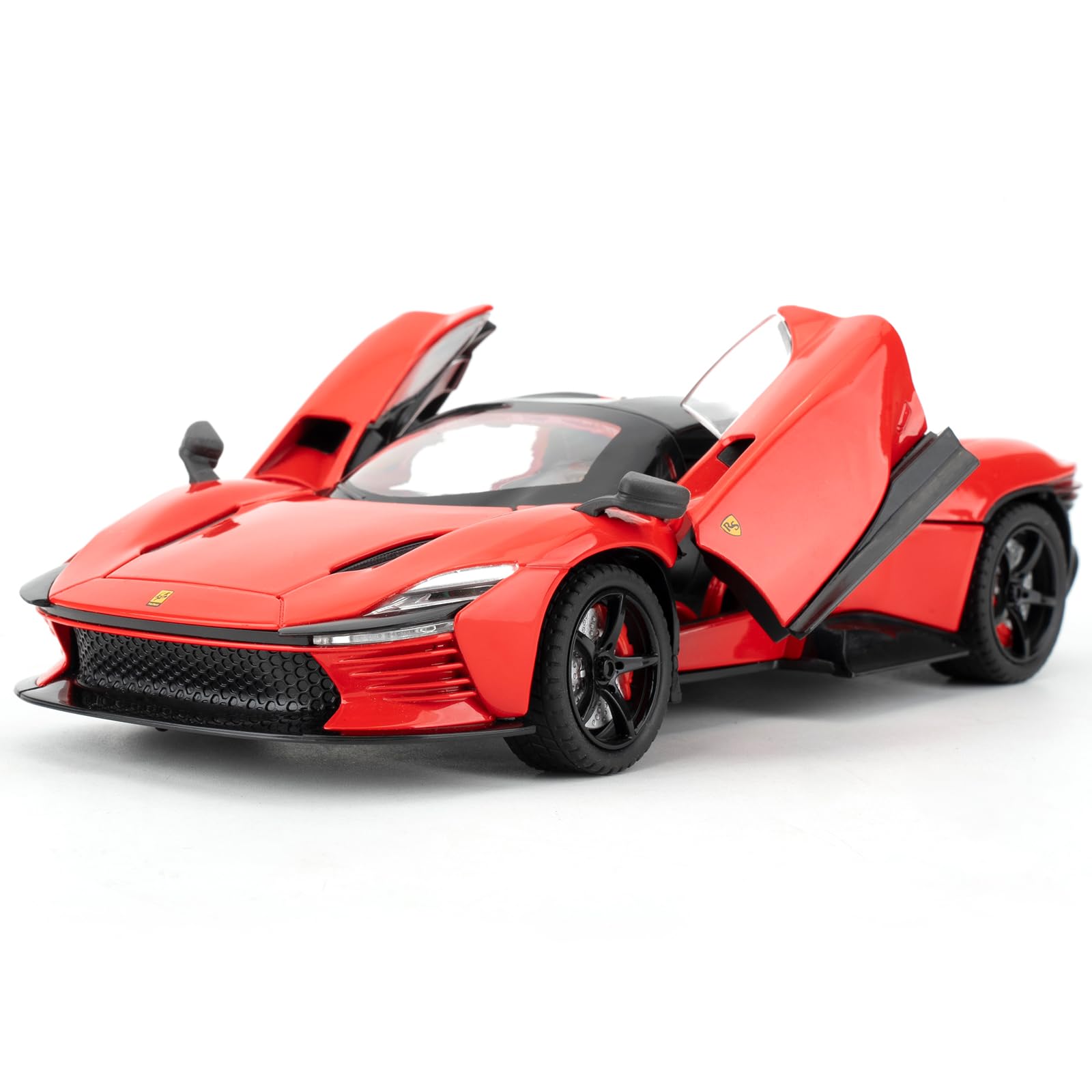 Photo 1 of TGRCM-CZ 1:22 Ferrari SP3 Car Model with Pullback Function, Children's Toy Car with Light and Sound, Collector Car Model, Gift for Boys and Girls (red