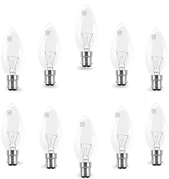 10 x STATUS 40 W Classic Clear SBC B15 