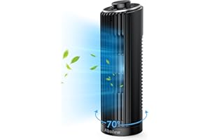 Abolee Tower Fan, 23ft/s Desk Fan, 70° Oscillating Table Fan for Bedroom, Standing Table Fan with 3 Modes, 2024 New 13 Inch Bladeless fan for Bedroom, Home,Office