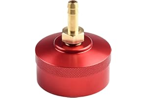 Extended Run Fuel Cap with Brass Hose for Honda EU2200i EU2000i EU1000i EU10i Generators, 1/4" NPT Port, Red Anodized Aluminu