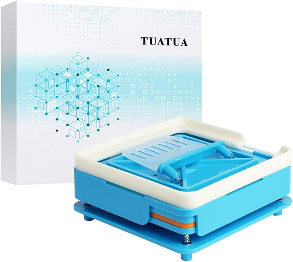 TUATUA Second Generation Empty Capsule Plates Holder with Spreader, 100 Holes 0# Vitamins Coffee Powder Manual Filling Capsules Tool