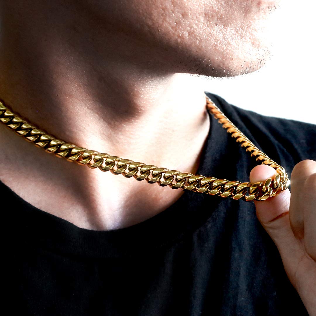 Men KRKC\u0026CO 10mm Cuban Chain 
