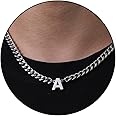 DuoDiner Easter Basket Stuffers Gifts-Initial A-Z Cuban Link Chain Necklace for Men Boys Women Letter Pendant Stainless Steel 6.5mm 18+2 Inches,Graduation Easter Gifts for Kids Boys Men Teens