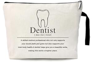 ZHANTUONE Dentist Cosmetic Bag,Dental Gift For Woman,The Birthday Gift for Dentists, Funny Dentists Gift, For Women Dental Hygienist Makeup Bag, Dental Assistant Gifts, Dental Hygienist Gifts