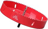 Ihomepark Hole Saw 195 mm Bi-Metal HSS Set with Hex Shank and Centre