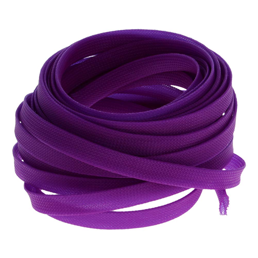 Othmro 1Pc Cable Tidy Sleeve, 10m Cable Protector, Desk Cable Management Cable Organizers Wire Tidy for TV/PC USB Cable, Pet Cable Protector, Purple (Width: 12mm)