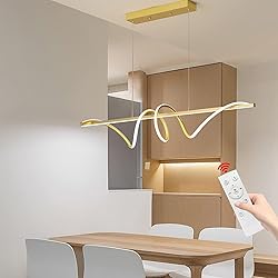 Modern Chandelier, Dimmable LED Pendant Light, Ring