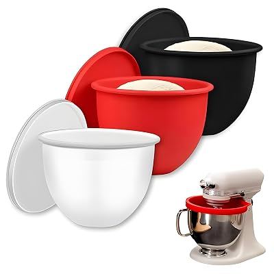Silicone Bowl Liners For 5 Qt Kitchenaid Mixer,3 Liners With Lids,Kitchenaid Mixer Accessories