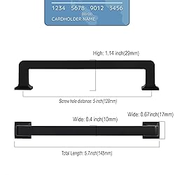 9BUILD 5 Inch 10 Pack Kitchen Cabinet Handles Matte