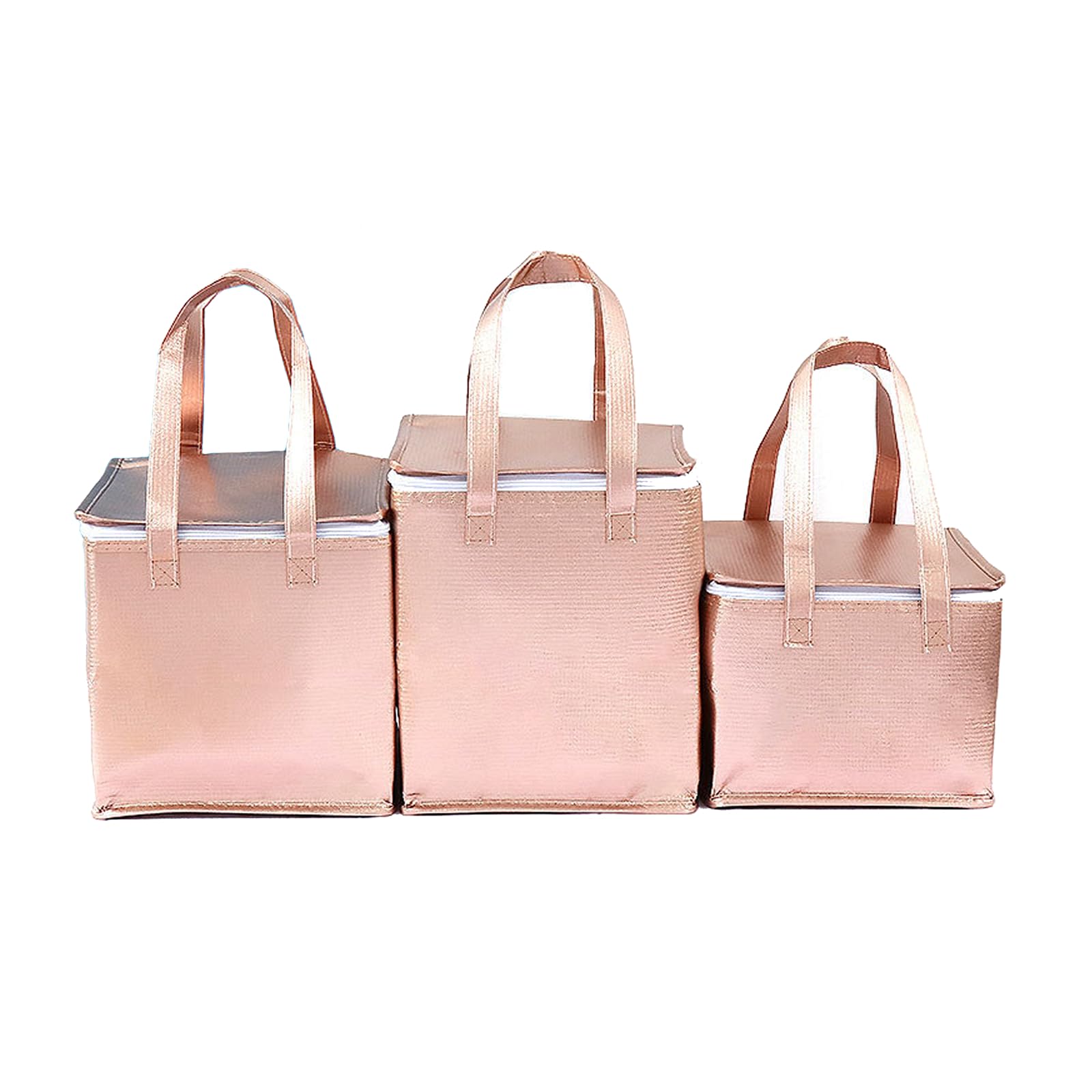 Photo 1 of *MISSING PARTS UNKNOWN*
2Pack 11.8×11.8×13.8" Same Size Reusable Insulated Zipper Aluminum Foil Tote Bag Suit for Picnic Cake Fruit Drink Refrigeration Also for Delivery of Takeaway Thermal Pizza Insulated Delivery(ROSE Gold