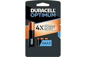 Duracell Optimum AAA Batteries with Power Boost Ingredients, 8 Count Pack Triple A Battery with Long-lasting Power, All-Purpose Alkaline AAA Battery for Household and Office Devices