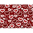 LYCGS 7x5ft Red Heart Backdrop 90s Backdrops for Photoshoot Valentines Decor Banner Birthday Props X-91