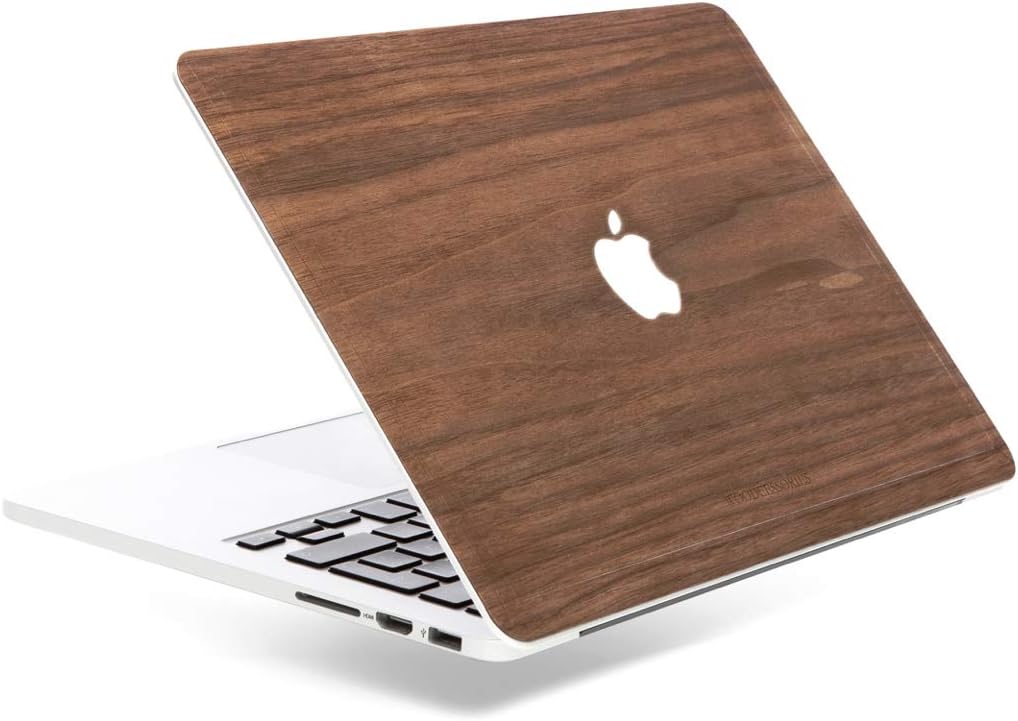 Woodcessories - Skin compatible with MacBook 15 Pro Retina Made of Real Wood, EcoSkin (Walnut)