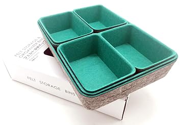 Amazon Com Welaxy Felt Office Drawer Trays Organizers Bins