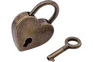 Mini Antique Padlock Heart Shaped Padlock Small Lock with Key Professional