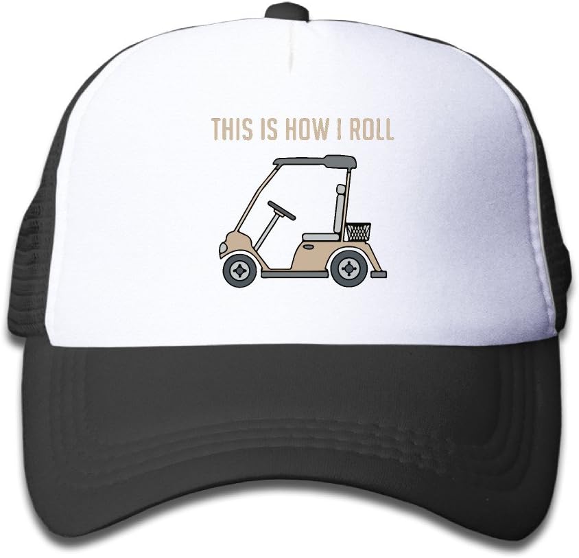 This Is How I Roll Golf Cart Funny Golfers Mesh Hats Snapback Baseball Caps For Kids
