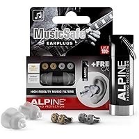 Alpine MusicSafe High Fidelity Music Ear Plugs for Noise Reduction - 2 Interchangeable Filter Sets - Professional Musician He