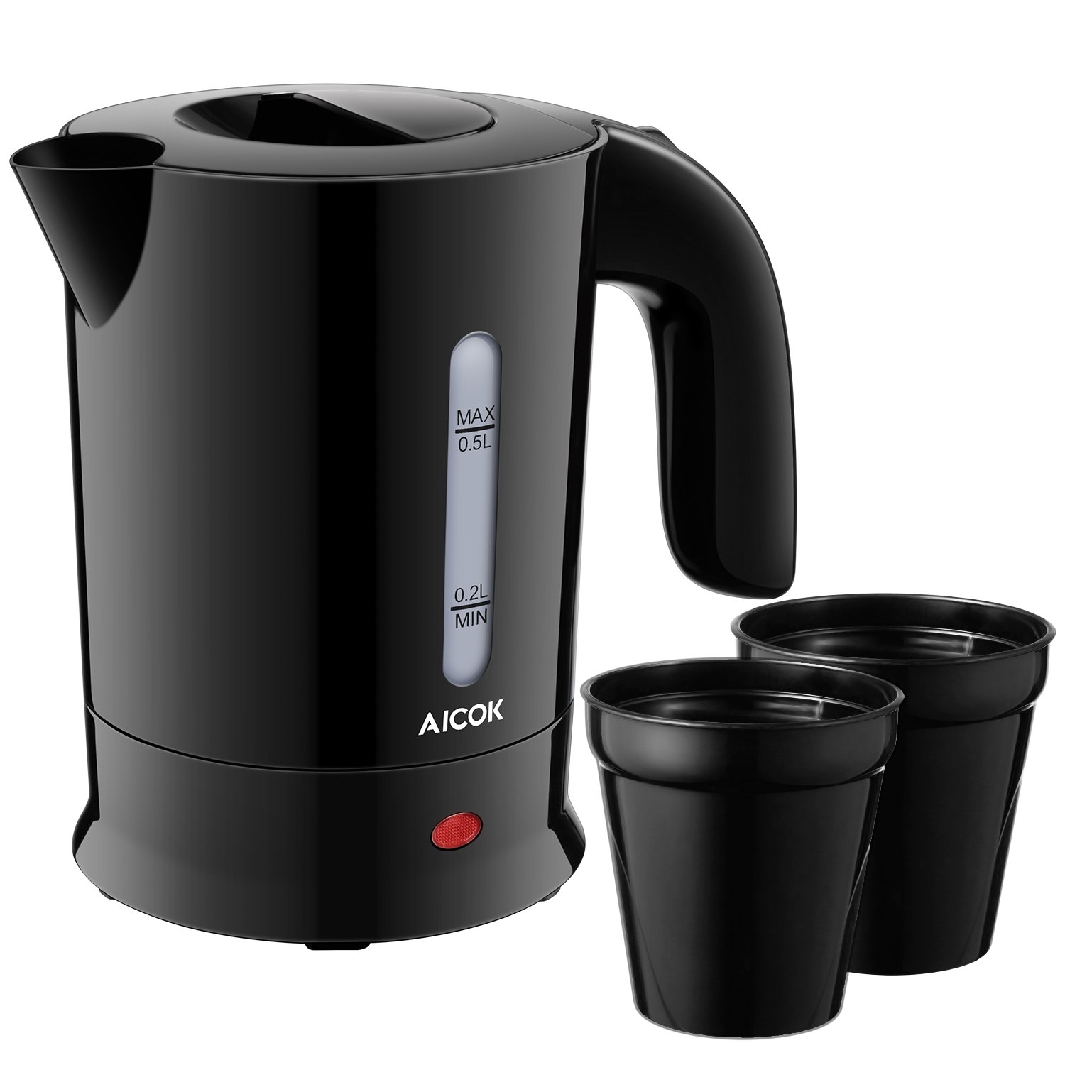 Aicok Mini Electric Kettle Dual Voltage Travel 120V/220240V, Portable