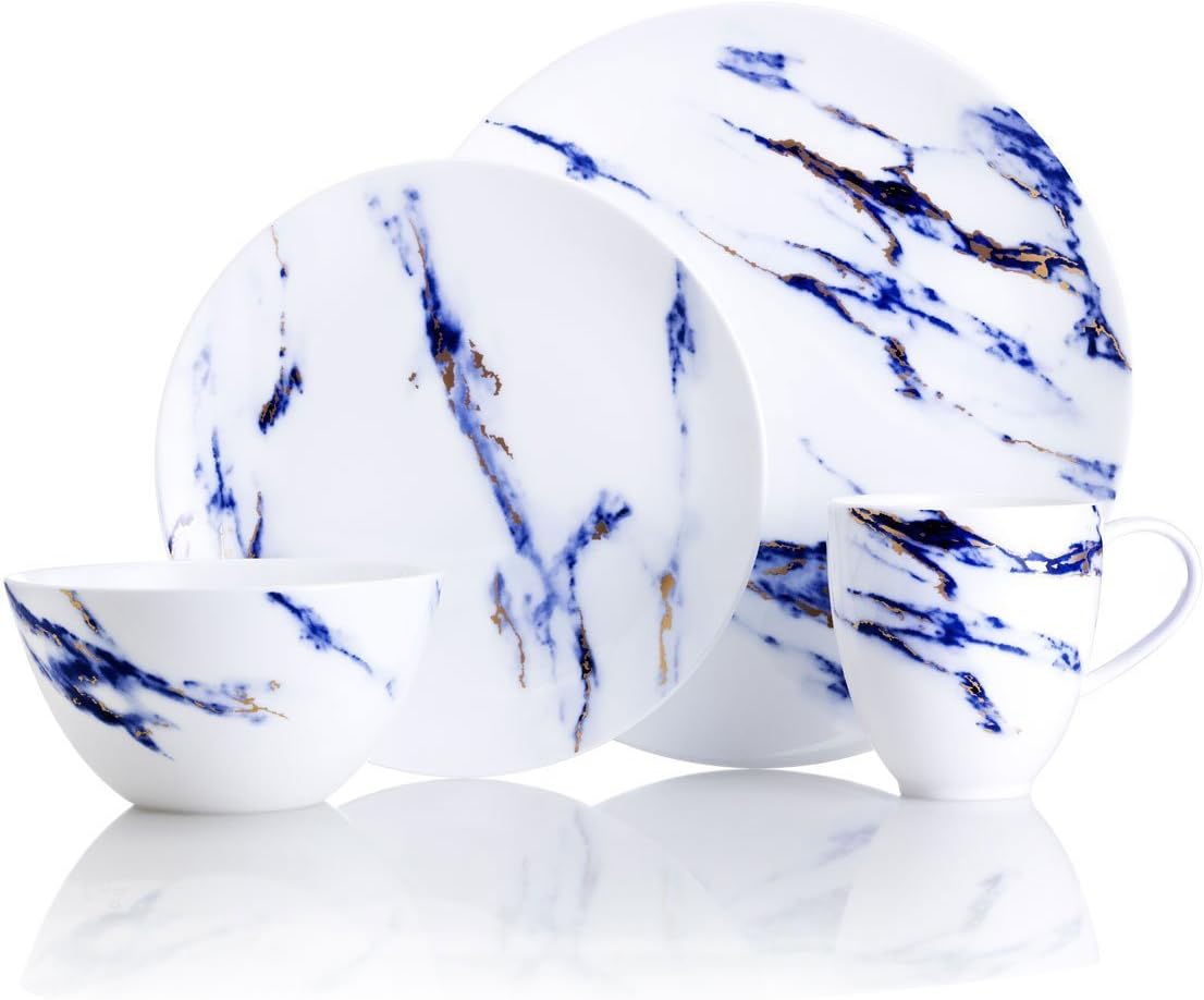 Prouna Marble Azure One 4-Piece Place Setting